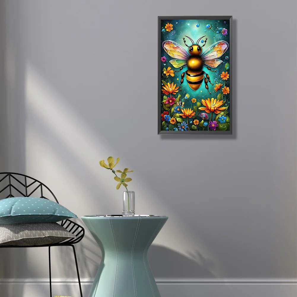 Diamond Painting - Full Round Drill - Flower Bee(Canvas|30*50cm)