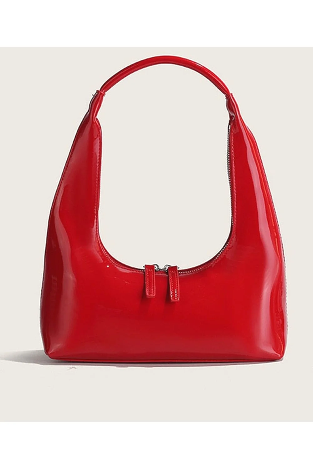  Shoulder Bag 2023 PU Purse and Handbags Female Shopper Fashion Casual Solid Color Vintage Patent Leather Underarm Hobo Bag 928-0
