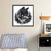 (45*45cm)Wolf - Round Partial AB Drill Diamond Painting