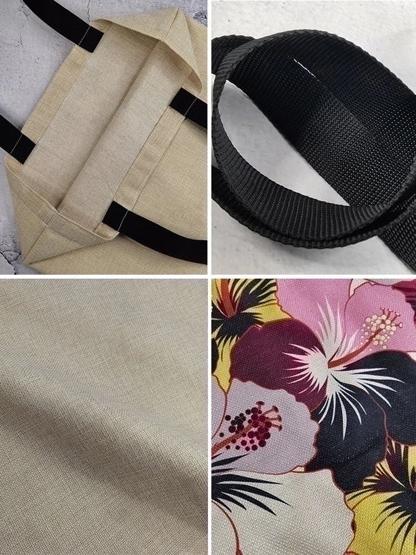 Women’s All Seasons Linen Cat Minimalist Square Open Canvas Bag