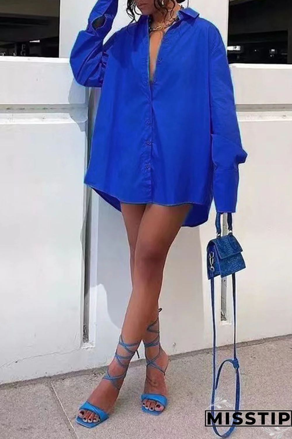 Green Casual Solid Patchwork Buckle Turndown Collar Long Sleeve Two Pieces