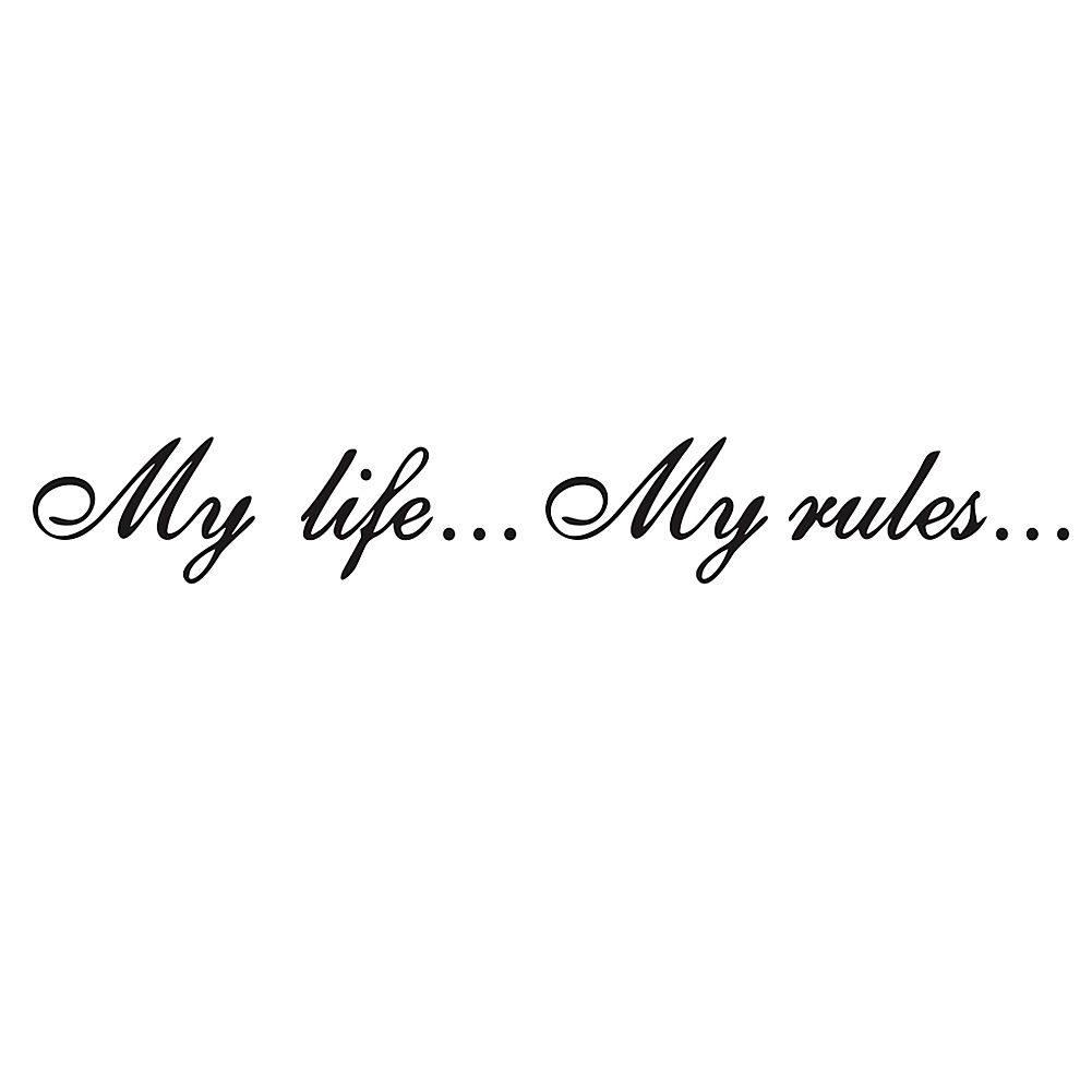 

8.5x60cm My Life My Rules Car Stickers Reflective Decals Auto Styling Black, 501 Original