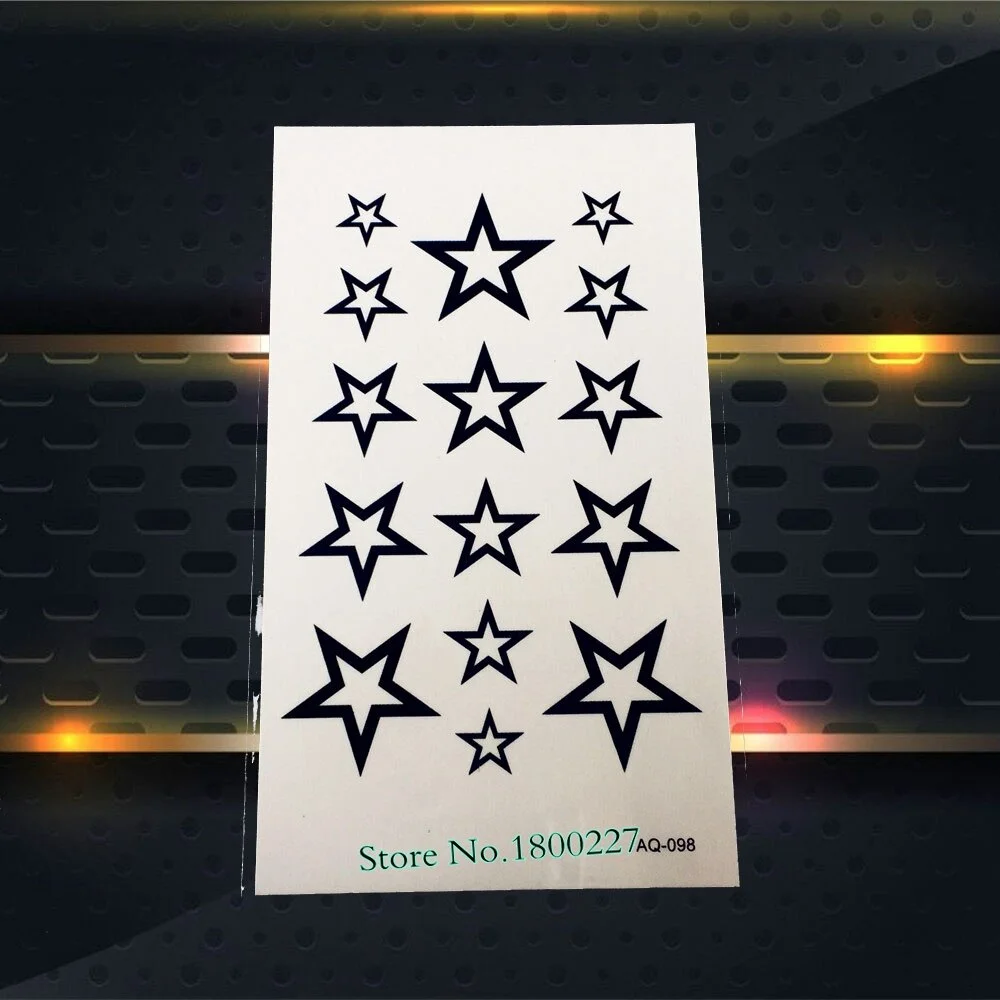 1PC Fashion Crystal Diamond Design Temporary Tattoo Sticker PAQ-003 Children Gifts Waterproof Tattoo Paste Black Navy Blue Tatto