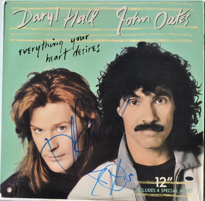 HALL And OATES EVERYTHING Your Heart Desires Signed Album Daryl Hall & John Oats wcoa