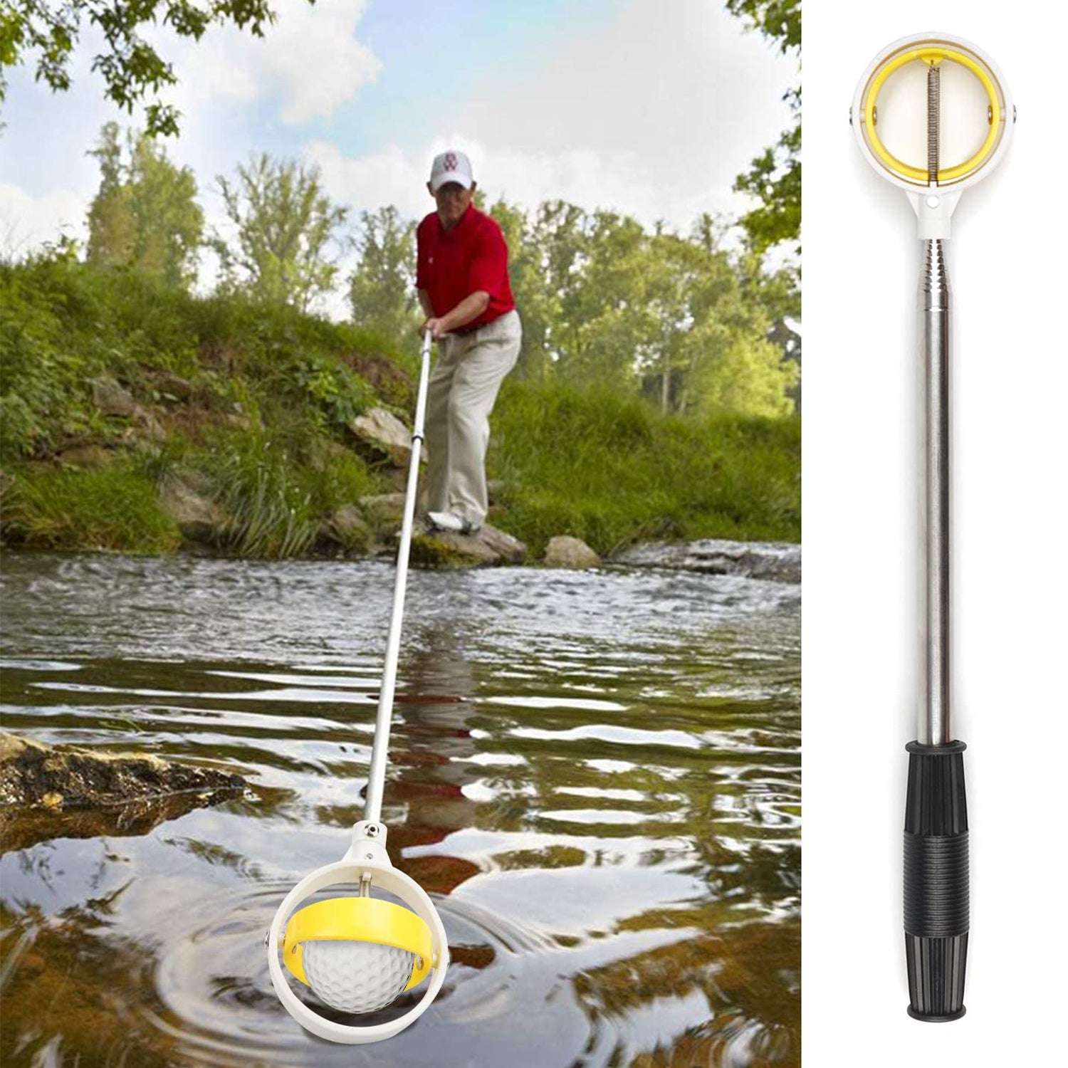 Golf Ball Retriever Stainless Telescopic Golf Ball Retrievers