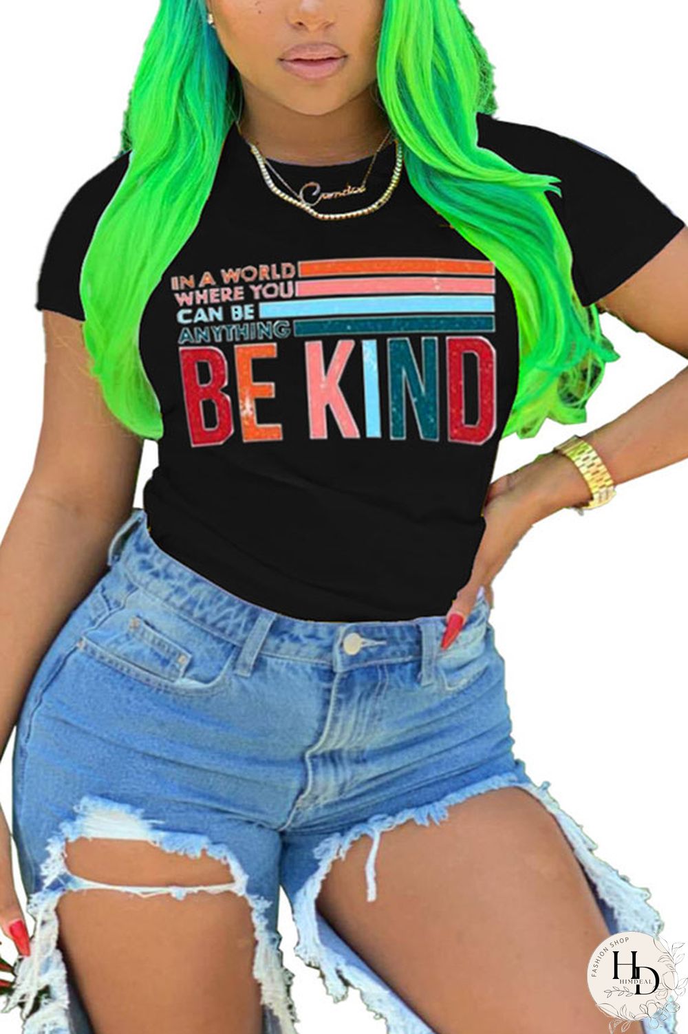 Yellow White Black Yellow O Neck Short Sleeve Letter Patchwork Print Slim fit Tops