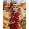 (Stamped/Counted)Cute Girl-11CT Stamped Cross Stitch 40*50cm/15.75*19.69in
