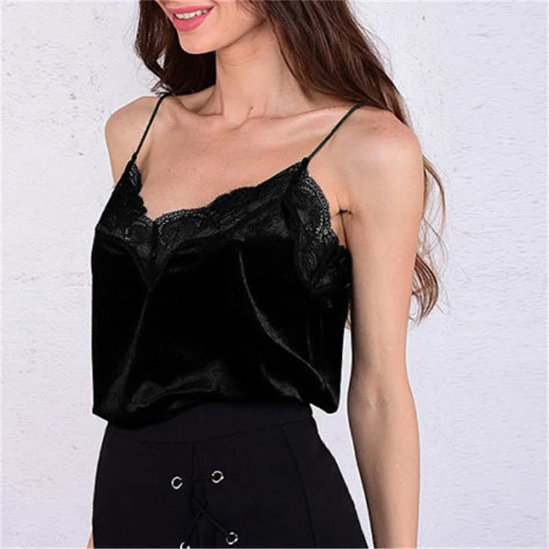 Women Lace Top Sexy Women Female Solid Silk Sexy Evening Tops Camis Satin Tank Top Party Club 2019 New Summer Female Blouse W3