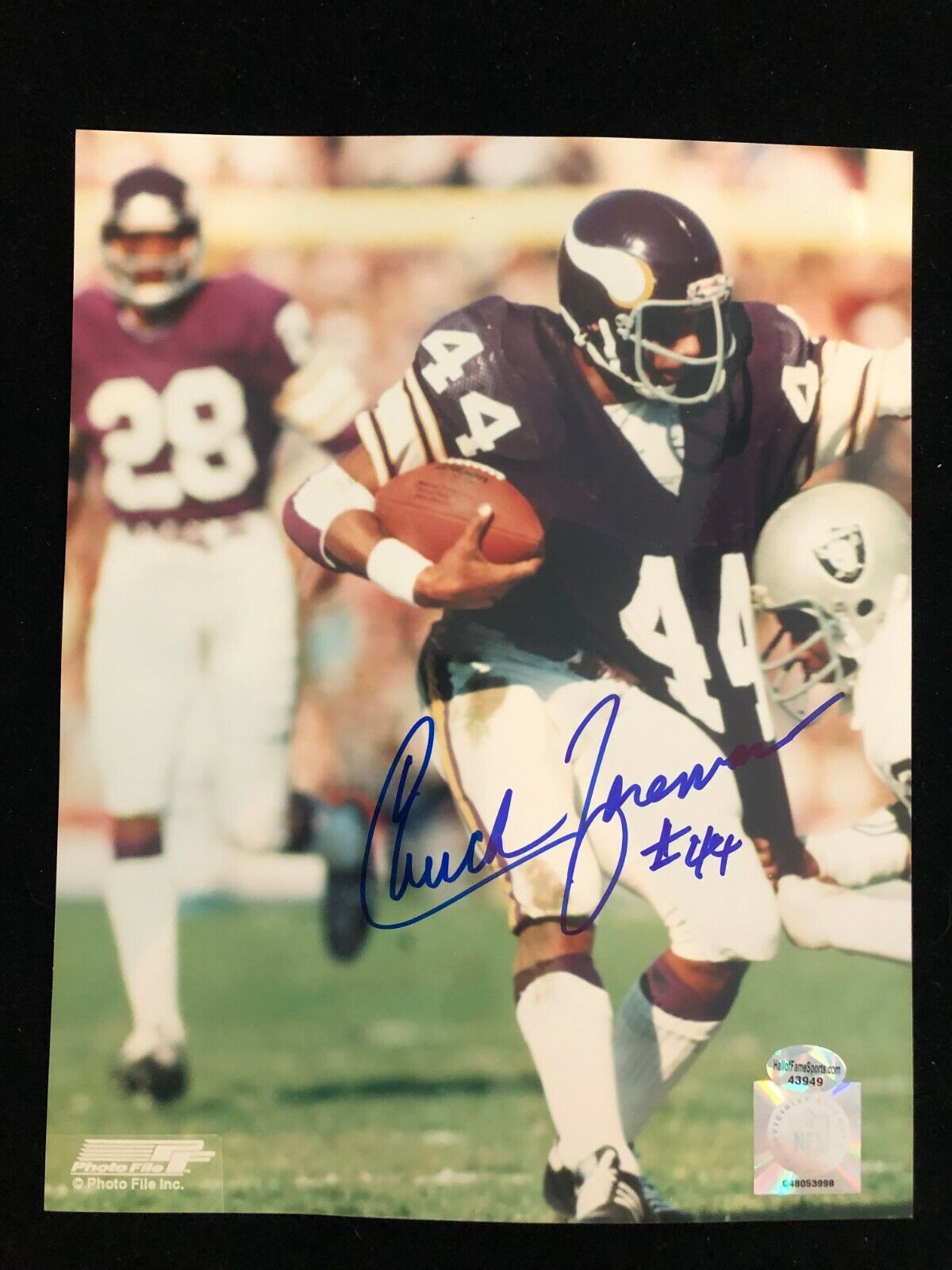 Chuck Foreman Signed Autographed Photo Poster painting COA Minnesota Vikings