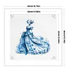 Blue And White Porcelain-Princess-11CT Stamped Cross Stitch 40*40cm/15.75*15.75in