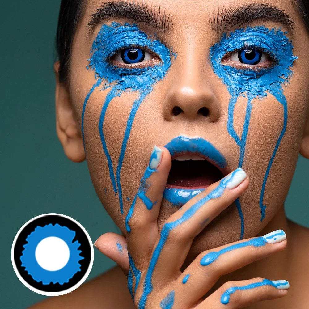 Blue Elf Contact Lenses Eyes' Beautiful Makeup 14.5mm