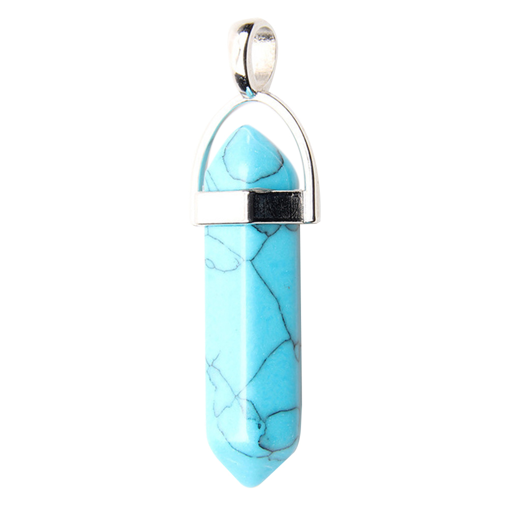 

Natural Crystal Amethyst Pendant for DIY Necklace Jewelry Gift (Blue, 501 Original