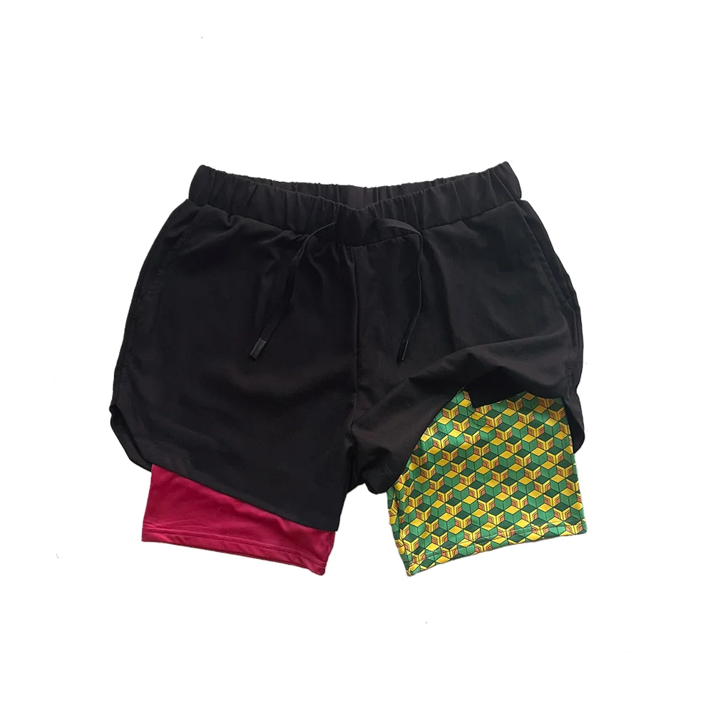 Men's Casual Drawstring Print Shorts