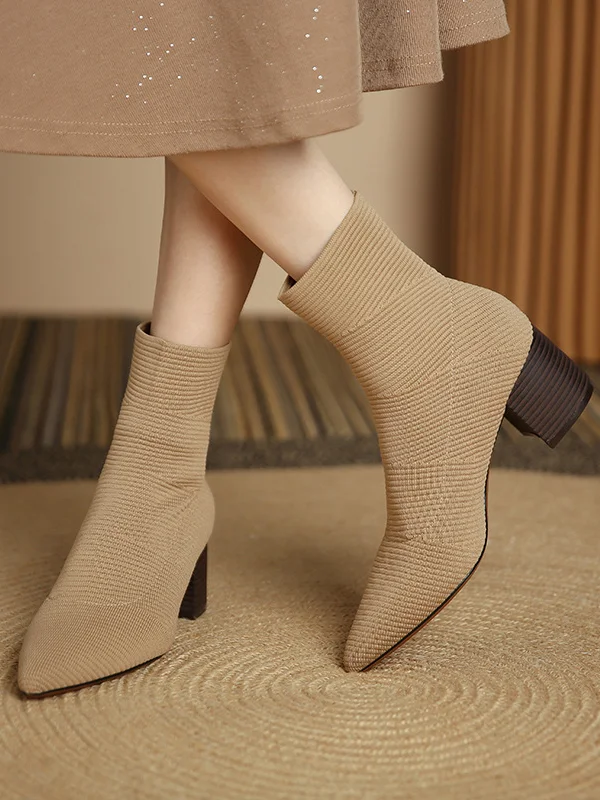 Split-Joint Sock Boots Boots