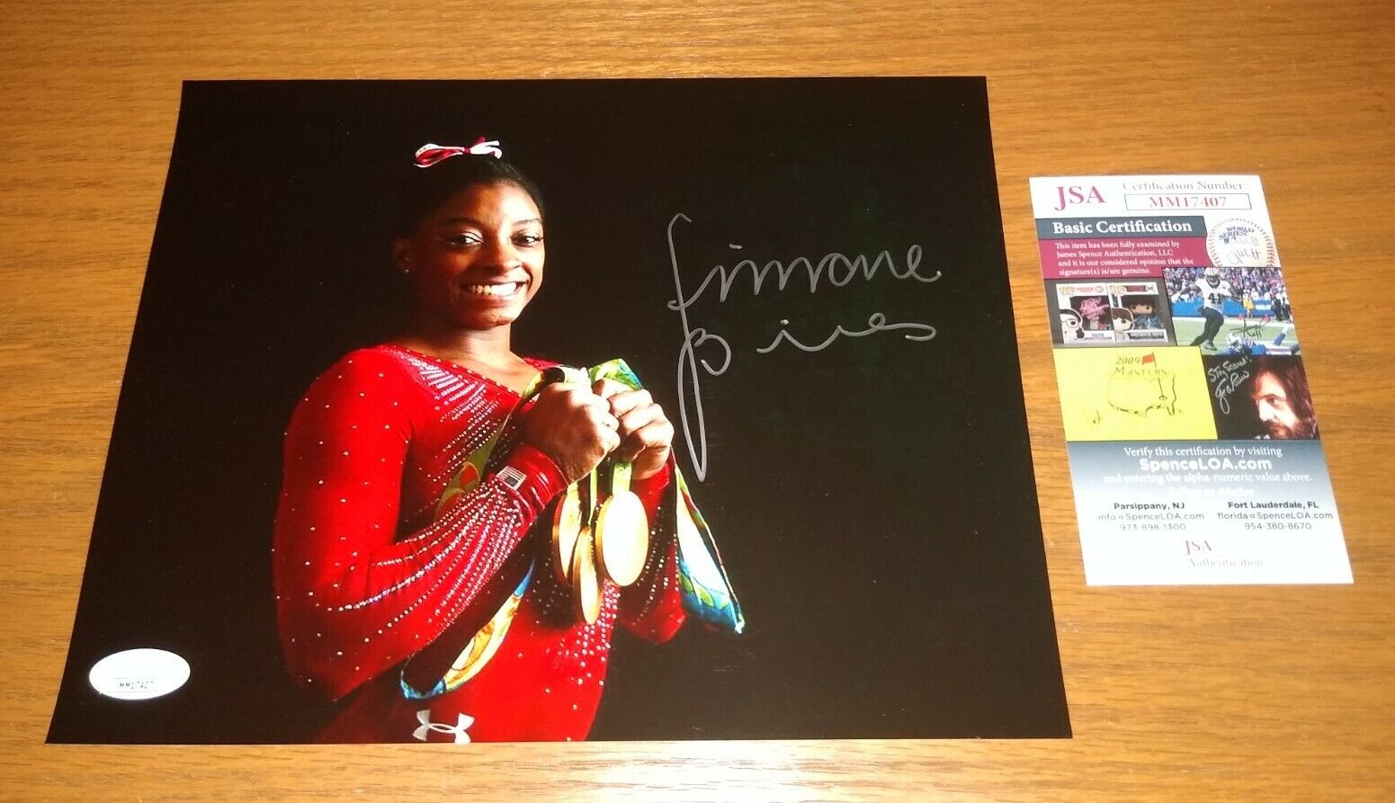 SIMONE BILES SIGNED 8x10 Photo Poster painting JSA COA 2021 OLYMPICS GOLD MEDAL GYMNAST TOKYO