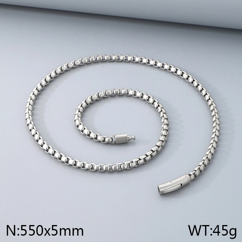 Minimalist Solid Color 304 Stainless Steel 18K Gold Plated Unisex Necklace