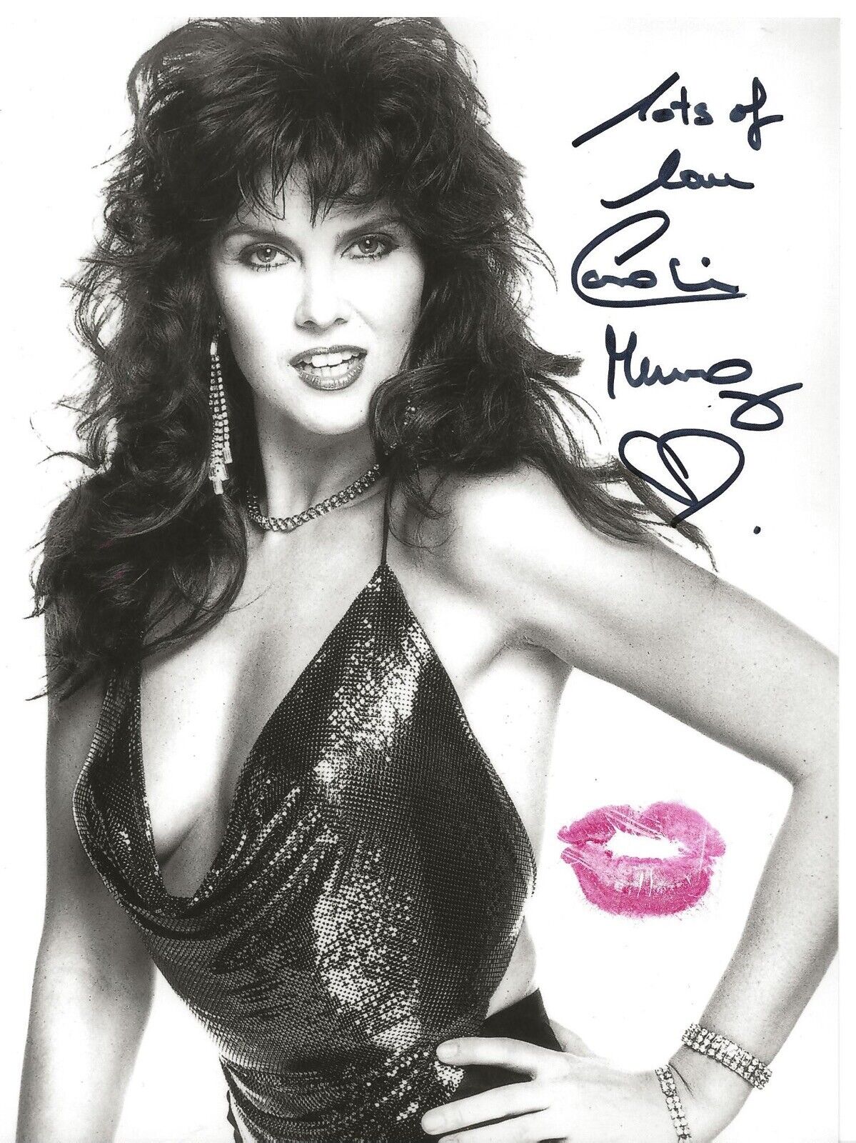 007 Bond girl Caroline Munro signed and personally kissed Photo Poster painting IMAGE No94