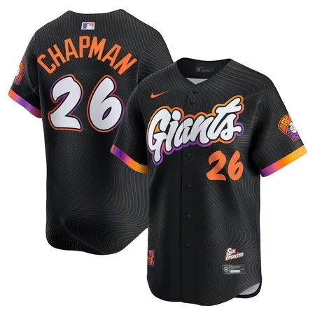 Youth San Francisco Giants #26 Matt Chapman  Anthracite 2025 City Connect Limited Jersey