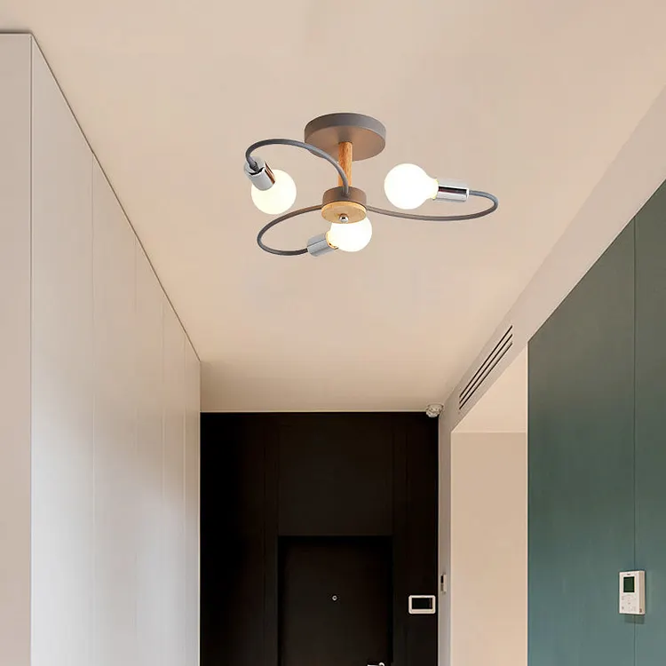 Lacey Elegant Metal Glass Flush Mount Ceiling Light