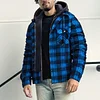 Autumn and Winter Thick Cotton-padded Plaid Long-sleeved Loose Hooded Men's Jacket