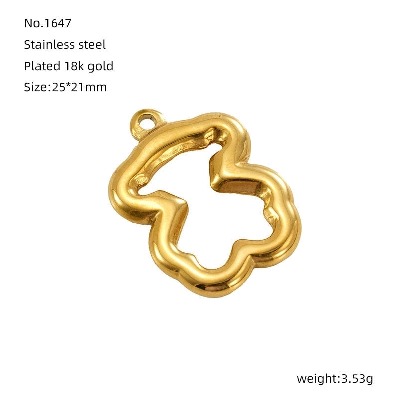 1 Piece 304 Stainless Steel Geometric Pendant