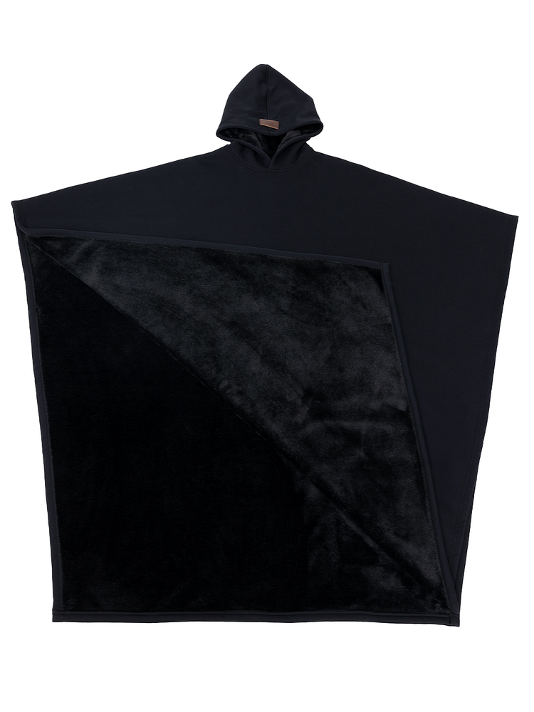Comfortabele loungewear met poncho en capuchon