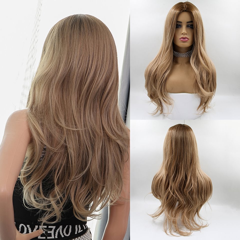 Blonde Color Long Body Wavy Wigs for Woman US Mall Lifes
