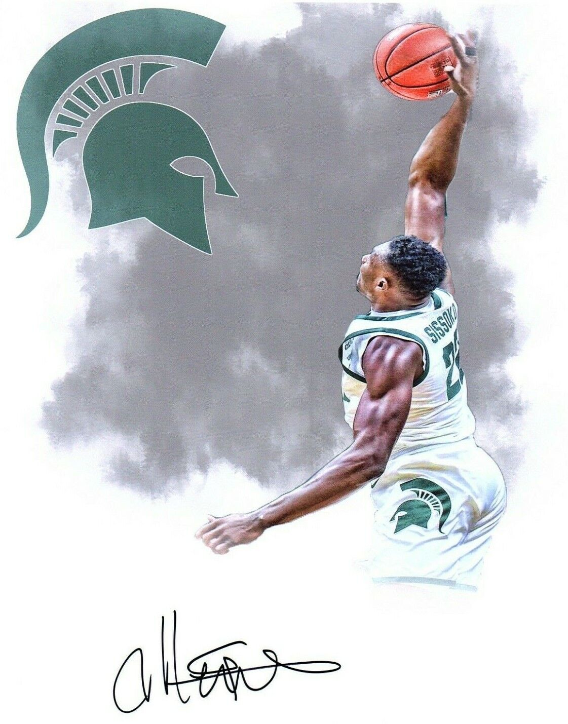 Mady Sissoko Michigan State Spartans autographed signed 8x10 Photo Poster painting 2021 MSU b