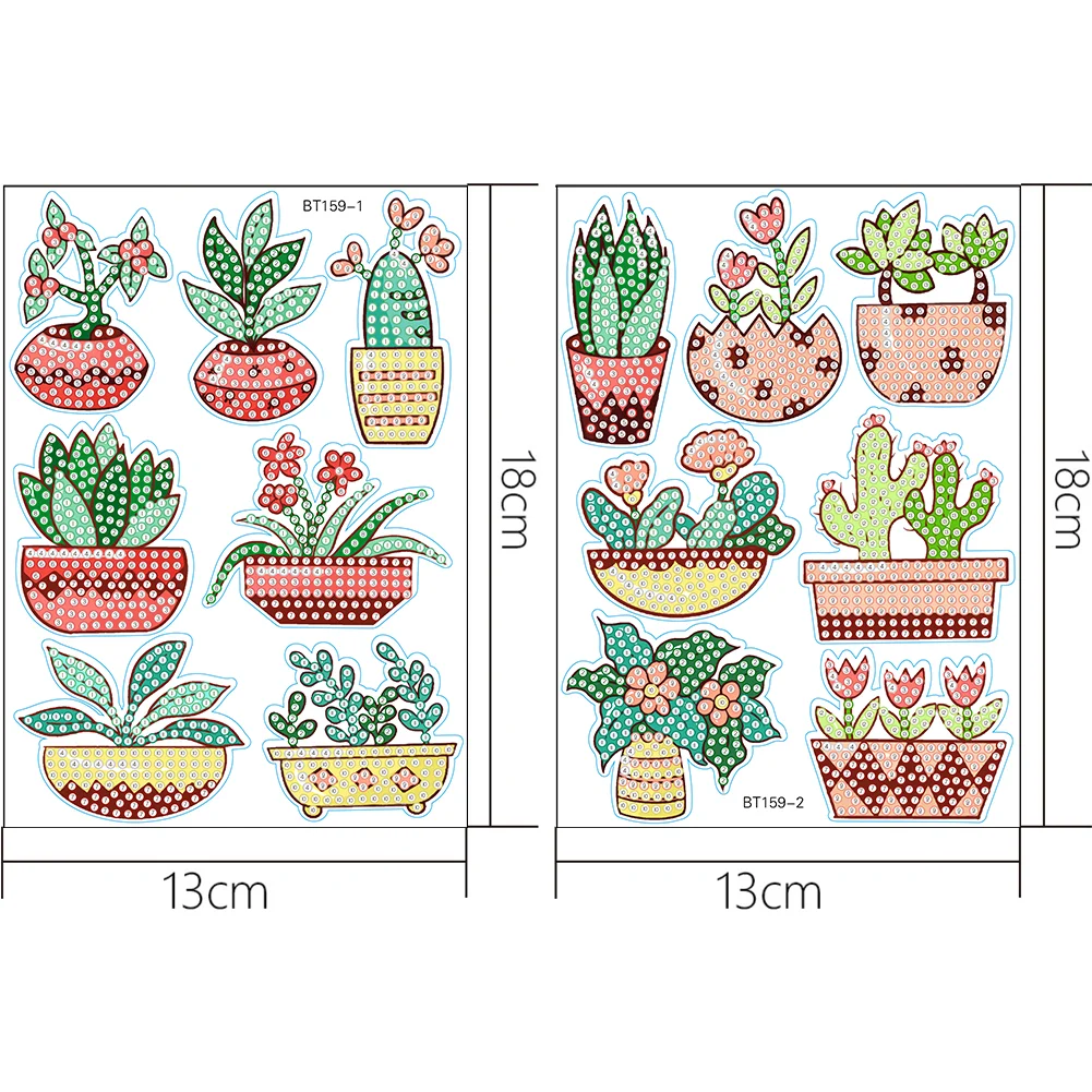 Diamond Painting Sticker Cartoon Pattern DIY Art Craft for Kids Adult Gift Rewards