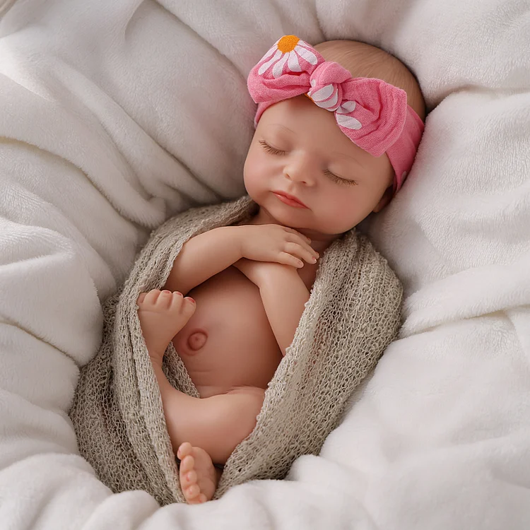 Babeside Larry 16" Realistic Silicone Sleeping Baby Little Infant Girl Healing of the Heart