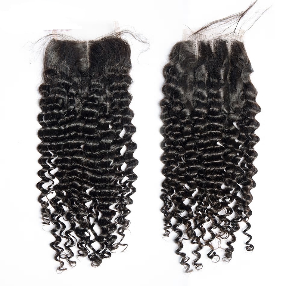 12A Hair 4x4 5x5 HD Lace Closure Deep Curly Undetectable HD Lace Closure 