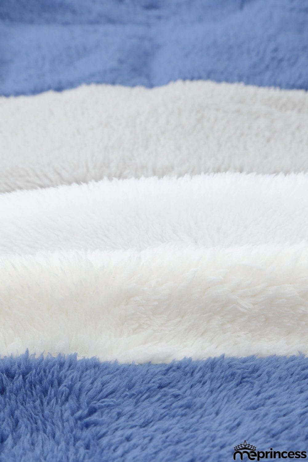 Colorblock Zip Up Sherpa Coat with Hooded