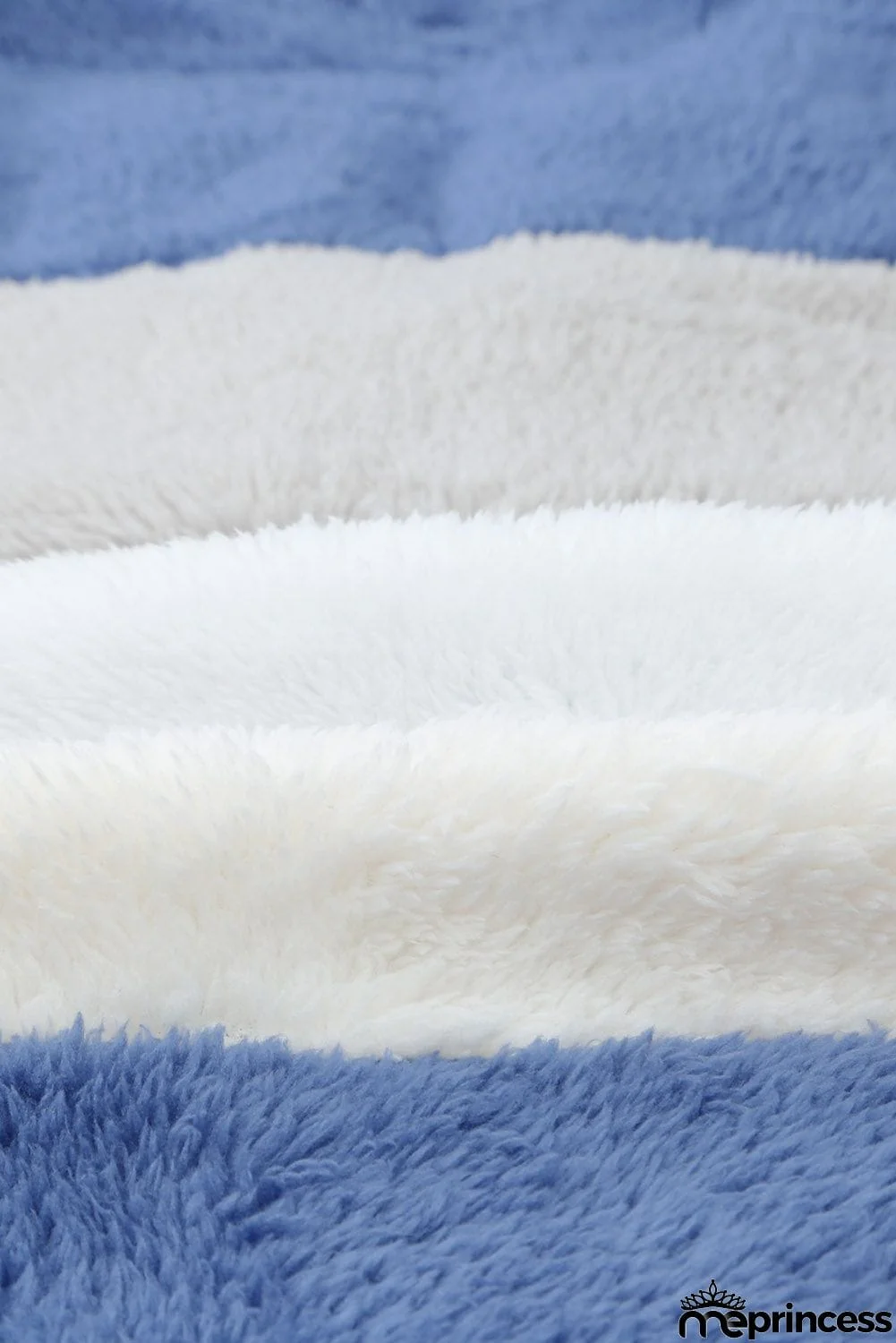 Colorblock Zip Up Sherpa Coat with Hooded