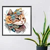 Diamond Painting -DIY Round Drill Cat