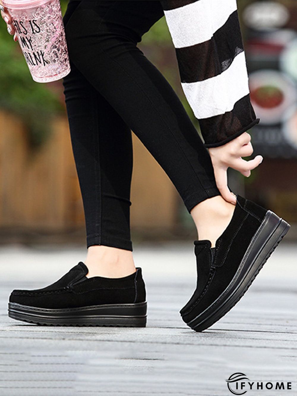 Casual Suede Non-slip Platform Shoes | IFYHOME