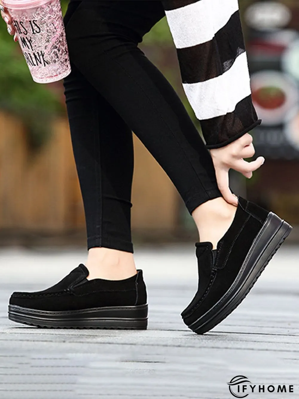 Casual Suede Non-slip Platform Shoes | IFYHOME