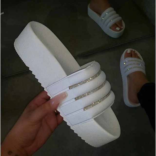 Casual Thick Platforms Slippers Beach Sandals F693