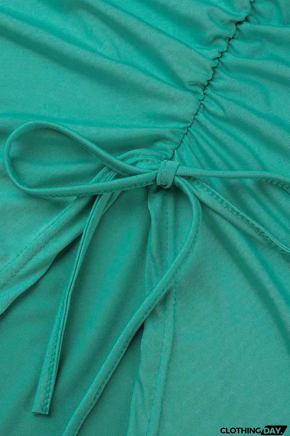 Green Fashion Street Print Patchwork Halter Sleeveless Two Pieces