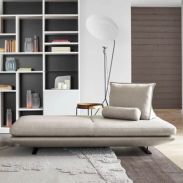 Homemys Modern Beige Upholstered Sofa 3-Seater Sofa Luxury Linen Sofa