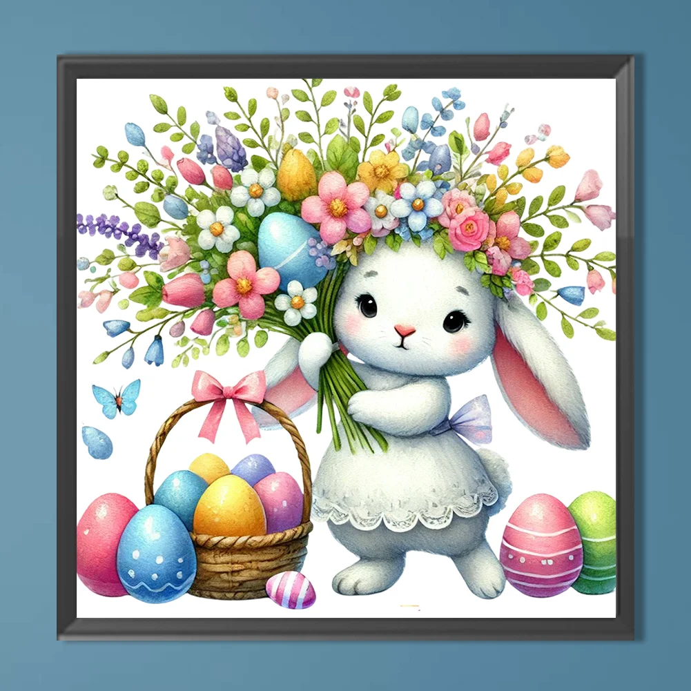 Diamond Painting - Full Round Drill - Easter Egg Rabbit(Canvas|40*40cm)