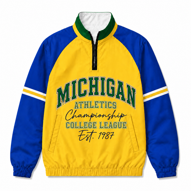 Varsity Michigan Athletics Half Zip Pullover