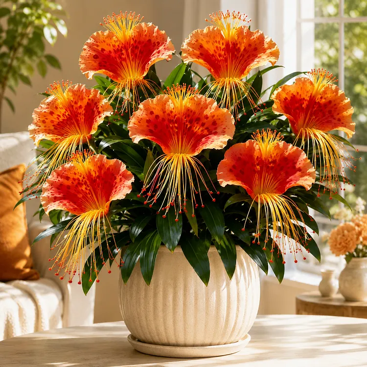 🔥 Firebird Feather Lily Bulbs &ndash; Brilliant flame-like flowers that transform any garden into a stunning sight.
