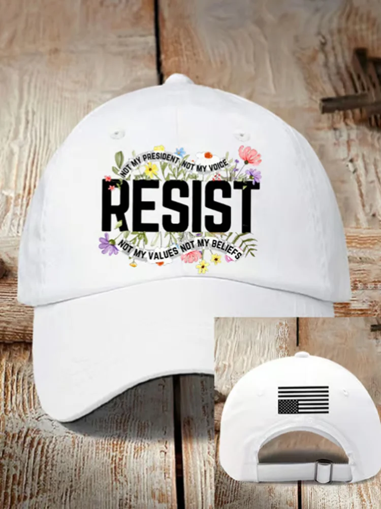 Retro Resist Not My President, Not My Voice, Not My Values, Not My Beliefs Print Baseball Cap