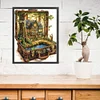 (Stamped/Counted) The Scenery In The Suitcase-11CT/14CT Stamped Cross Stitch 45*55cm/17.72*21.65in