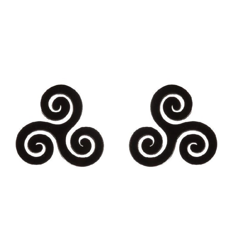 1 Pair Halloween Fashion Smile Face Star Skull Plating Hollow Out Stainless Steel Ear Studs