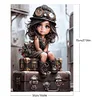(US Only)Paint By Numbers Kit On Canvas DIY Oil Art Girl on The Suitcase Picture 50x70cm