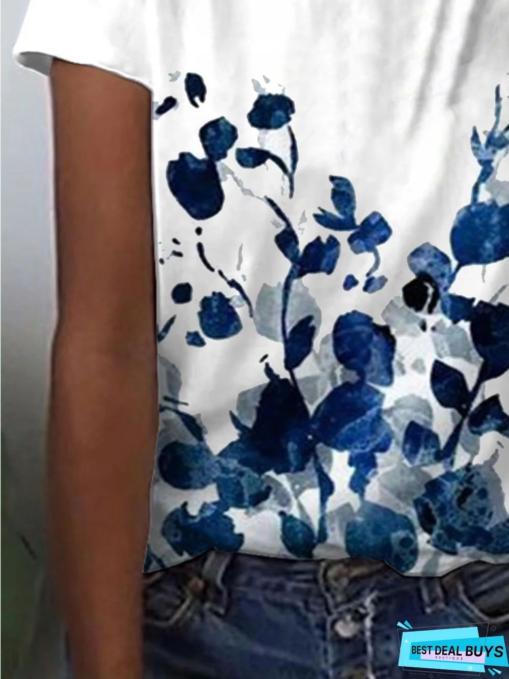 Casual Crew Neck Short Sleeve T-shirt