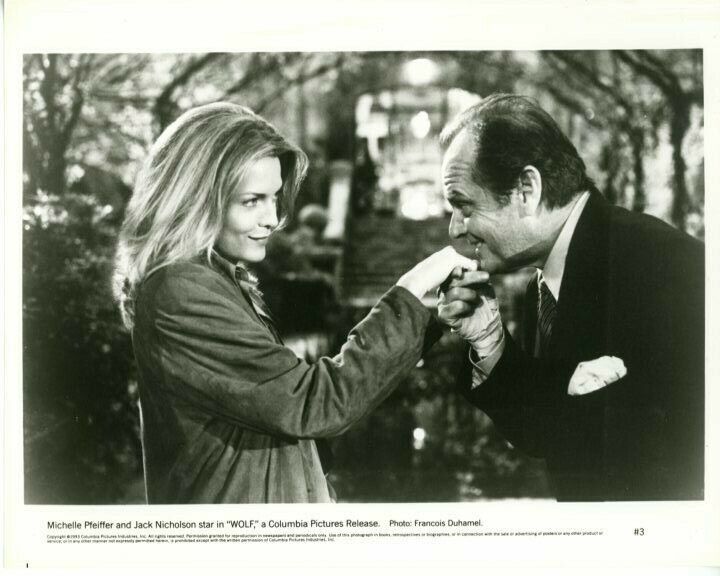 Michelle Pfeiffer Jack Nicholson Wolf 1993 Original 8x10 Press Photo Poster painting