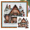 uk.everydayedeals (Limited Stock)Cross Stitch - 11ct Stamped - Chalet de No&euml;l r&eacute;tro (50*50cm)
