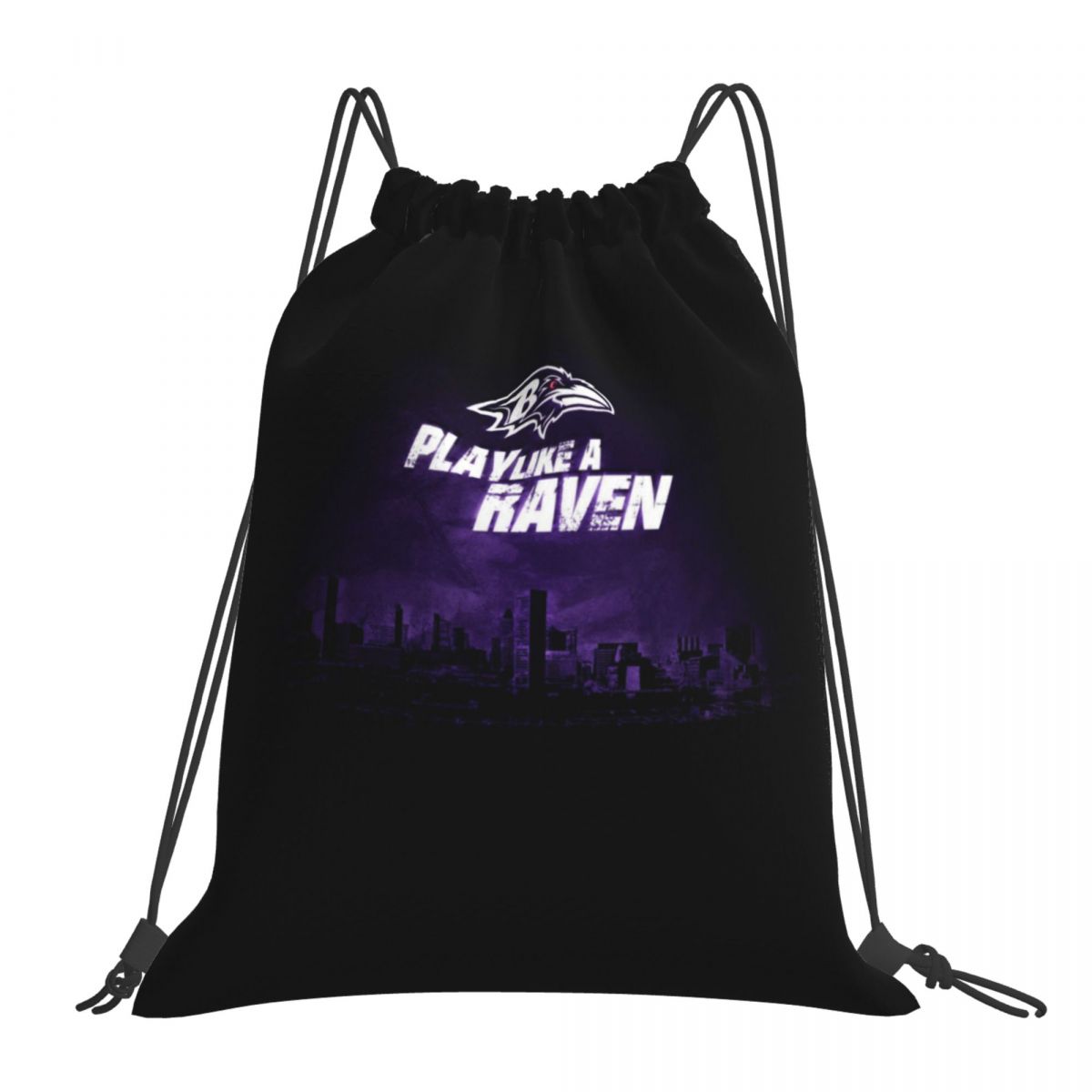 Baltimore Ravens Logo Drawstring Bags for School Gym